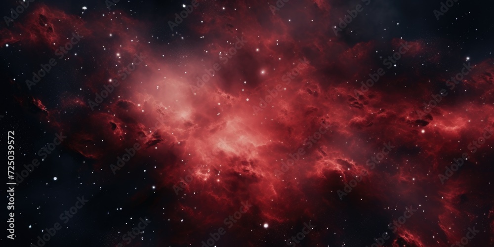 A captivating image of a red nebula with stars in the background. Perfect for space enthusiasts and science-related projects