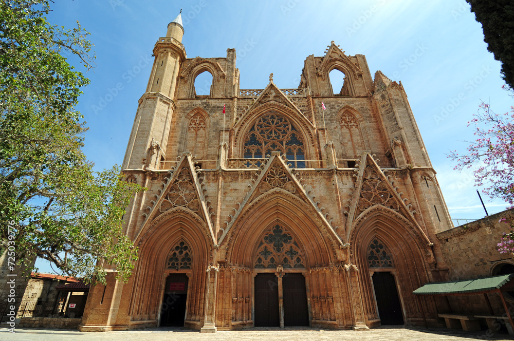 Lala Mustafa Pasha Mosque (St. Nicholas Cathedral) is in Famagusta, Cyprus.