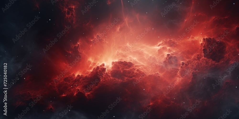 Naklejka premium A picture of a space filled with red and black clouds. Perfect for adding a dramatic and mysterious touch to any project