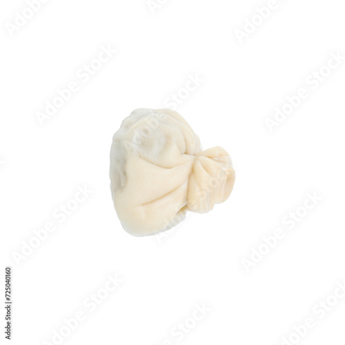 One tasty khinkali  dumpling  isolated on white. Georgian cuisine