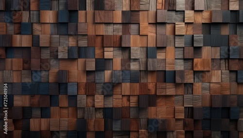 the wooden block wall design