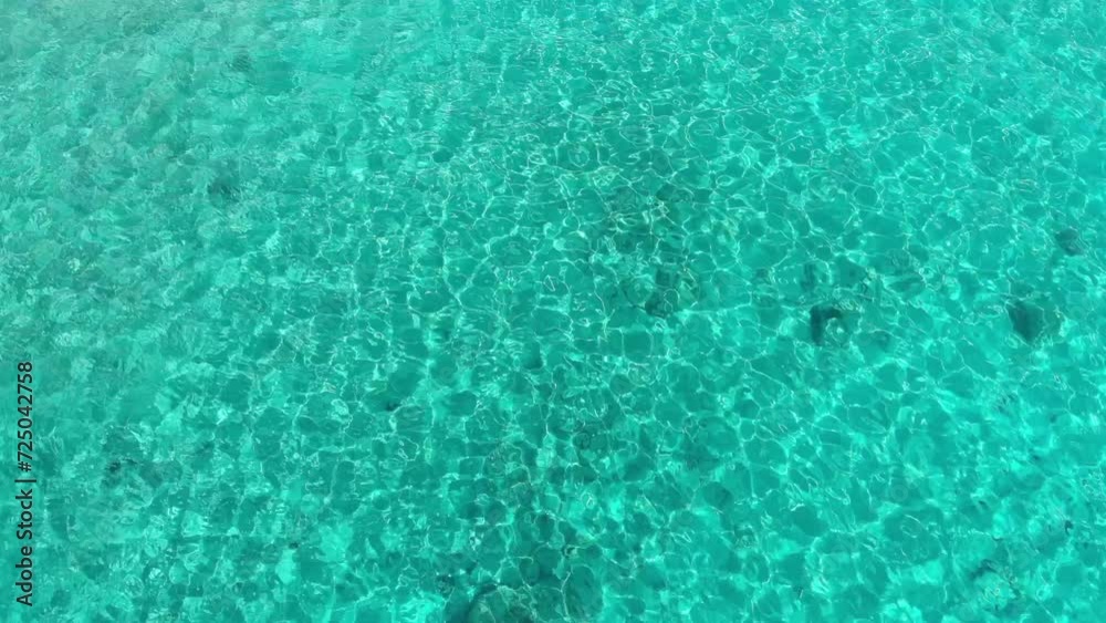 blue water surface of the caribbean blue water surface of the caribbean