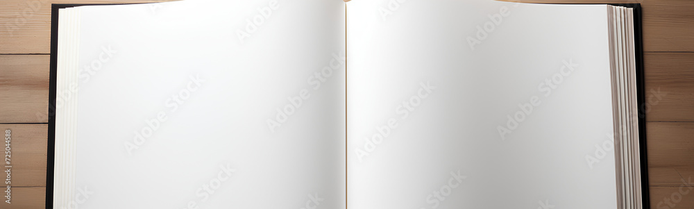 Open book with blank pages. Mockup. Open book with blank pages. Mockup.