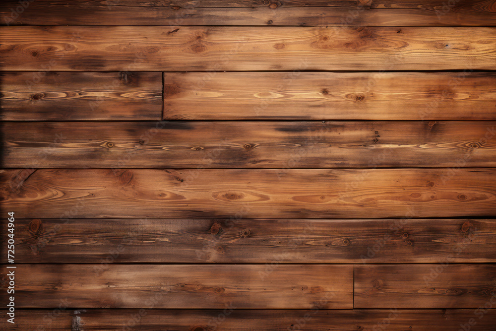 Obraz premium A rustic wooden plank texture, providing a warm and inviting background for text on themes of coziness and rustic charm. Generative Ai.