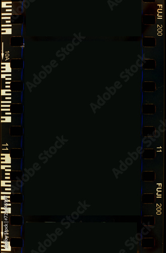 fuji photo film strip iso 200, black spaces for own pictures 