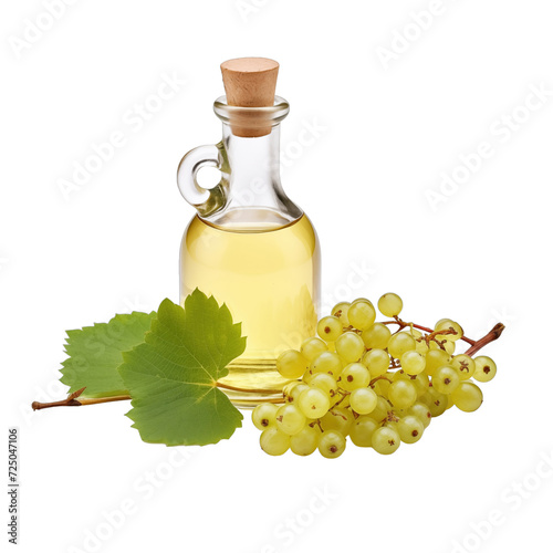 fresh raw organic white currant oil in glass bowl png isolated on white background with clipping path. natural organic dripping serum herbal medicine rich of vitamins concept. selective focus