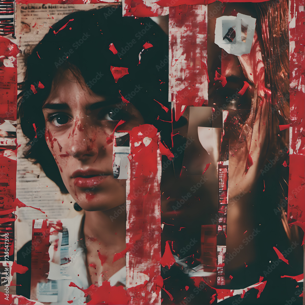 grunge portrait of a woman