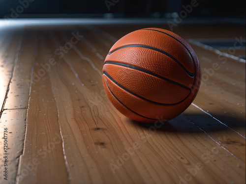 A basketball ball on a floor © Amir