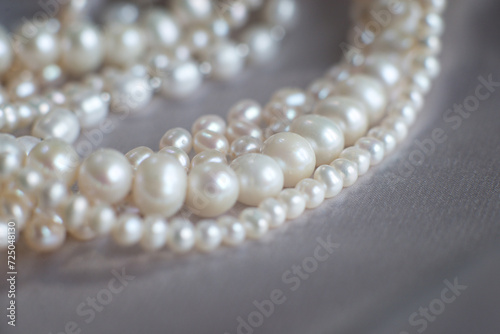 Luxury necklace with pearl. Background, wealth