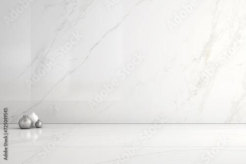 Elegant Minimalist White Marble Room