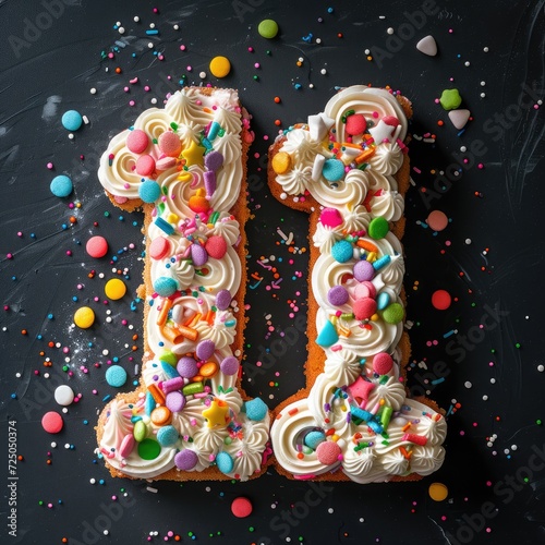 Fun cake idea for number eleven cake