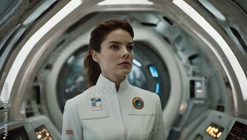 Fototapeta Naklejka Na Ścianę i Meble -  a female spaceship captain