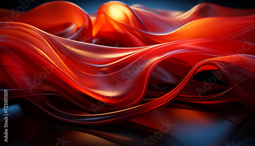 Smooth flowing wave pattern in vibrant colors generated by AI