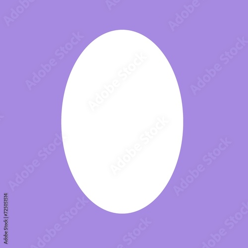 Easter egg illustration. Template for Easter egg design. Blank egg
