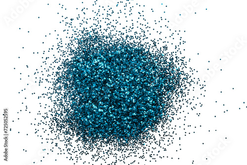 A pile of blue sparkling sparkles