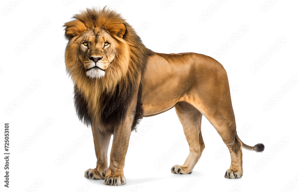  Lion isolated on white transparent background, png