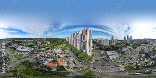 Foto esfera de prédios, 360 graus photo