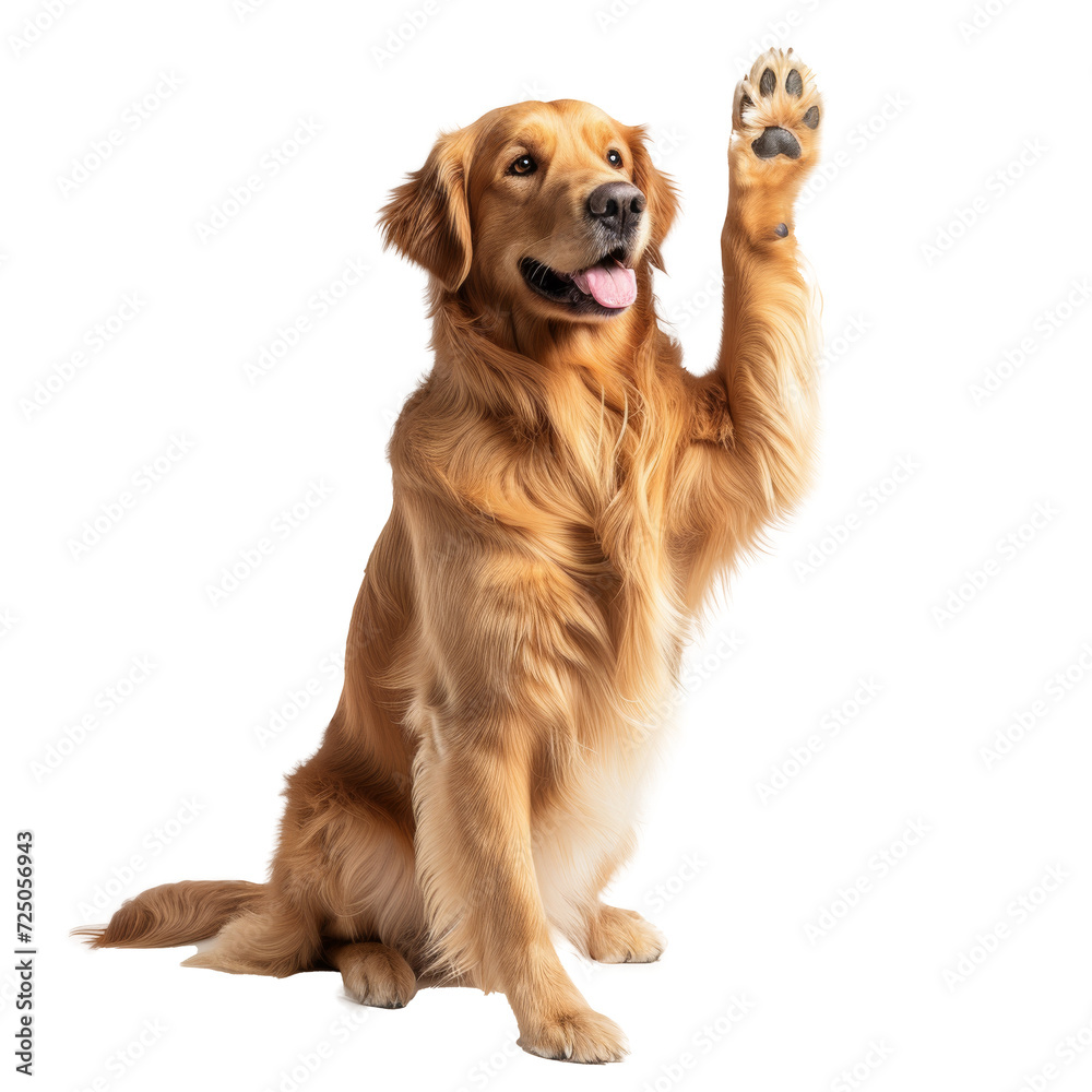 Dog Holding Paw Up in the Air Dog Holding Paw Up in the Air