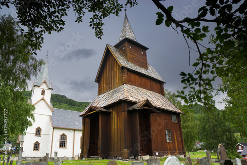 Old and new church in Torpo...