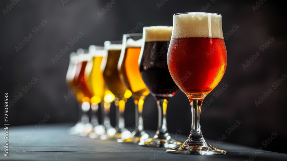 Beer Glass Symmetry in Vibrant Emotive Hues Beer Glass Symmetry in Vibrant Emotive Hues