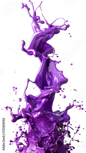 Purple Liquid Splashing Into the Air