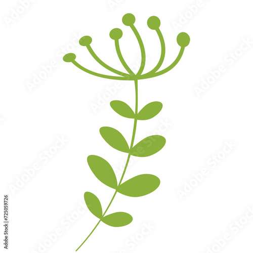 Abstract branch. Plant icon