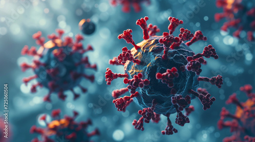 Close-up of virus, pandemic photo