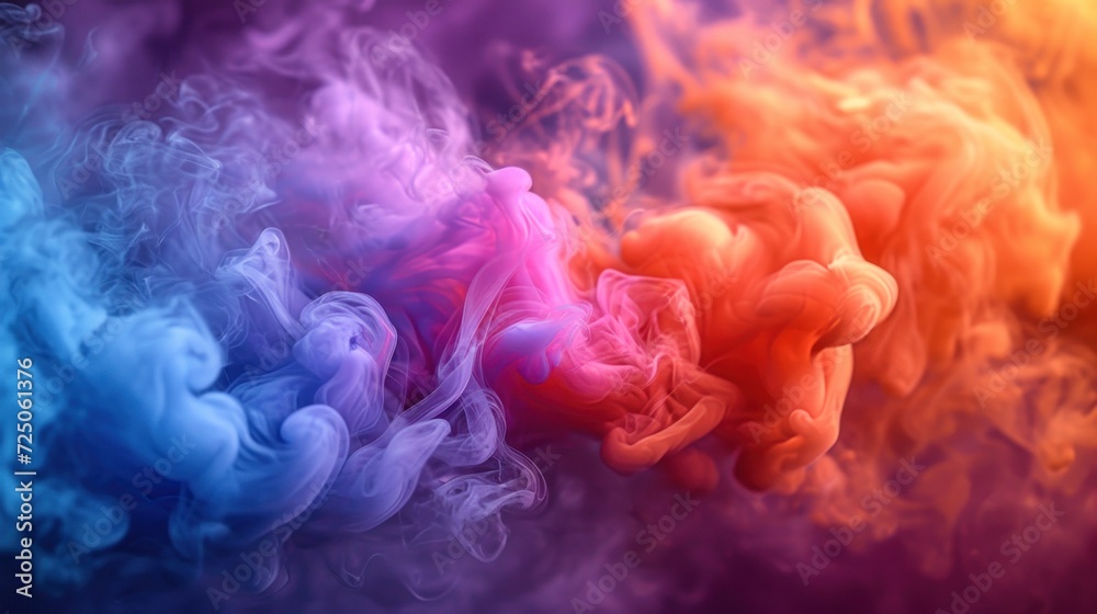 a group of multicolored smokes on a blue, red, orange, and pink background with a black background. a group of multicolored smokes on a blue, red, orange, and pink background with a black background.
