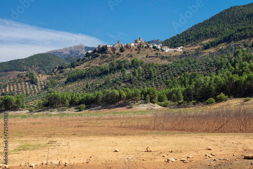 Hornos de Segura Overlooking the Dry Tranco Reservoir Bed