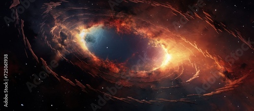Tableau sur toile astrology which depicts the explosion of a black hole