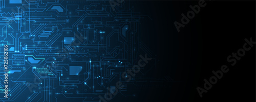 Abstract futuristic circuit computer internet technology board business dark background