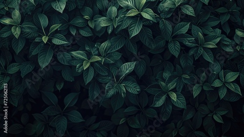 Dense green leaves creating a rich natural texture