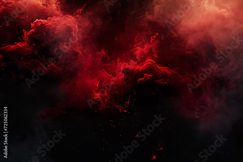 Ethereal Red Haze Flowing Through Black