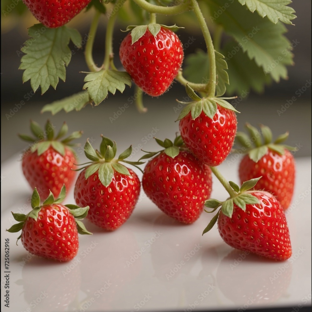 strawberries on a white background strawberries on a white background