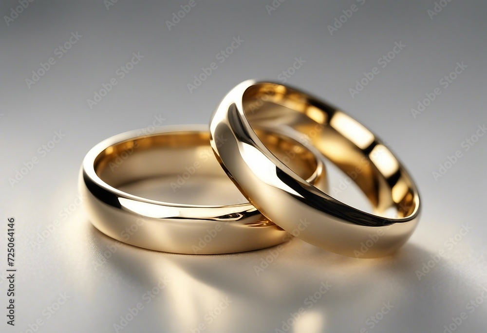 Pair of simple gold Wedding rings Pair of simple gold Wedding rings