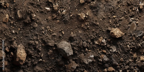 Barren Dirt Field With Scattered Rocks © FryArt