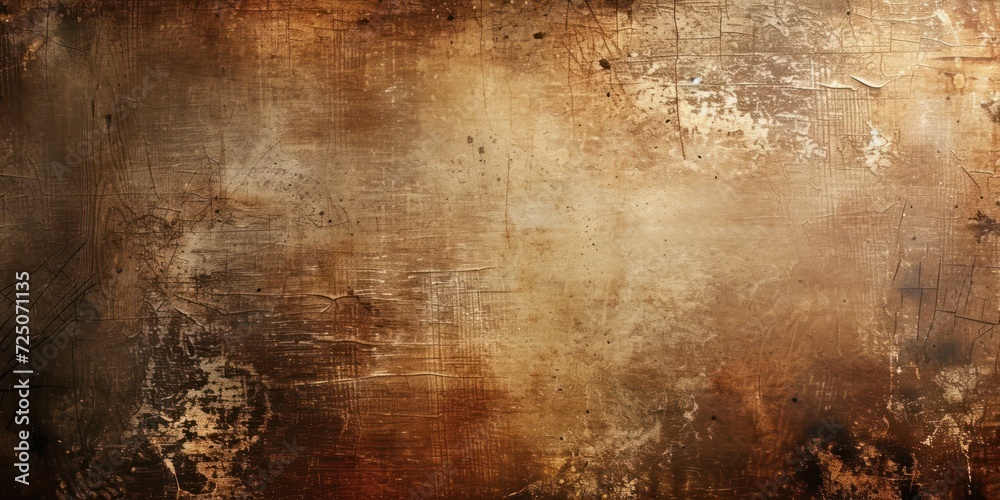 Grungy Metal Plate With Rust