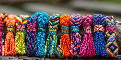 Multicolored Ropes on Log © FryArt Studio