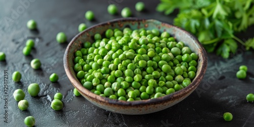 Bowl of Green Peas and Lettuce © FryArt Studio