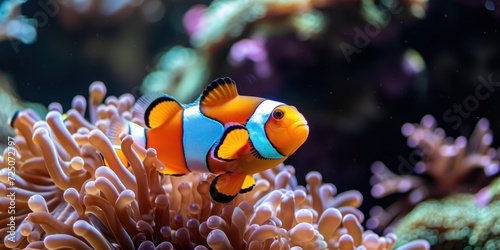 Orange and Blue Clown Fish in an Aquarium