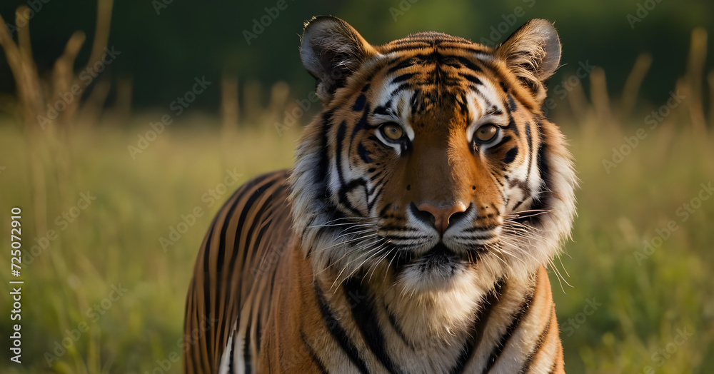 Obraz premium Front photo of a tiger