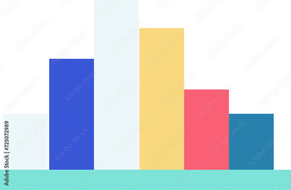Minimalist bar chart vector illustration. Simple flat data graph, colorful statistical infographic element, business presentation. Minimalist bar chart vector illustration. Simple flat data graph, colorful statistical infographic element, business presentation.