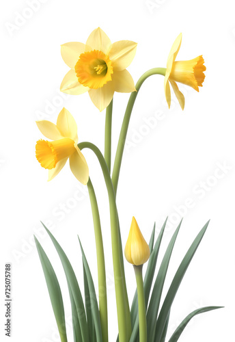 daffodil isolated on transparent background