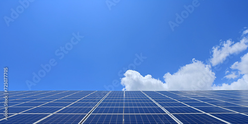 Solar panels, green energy