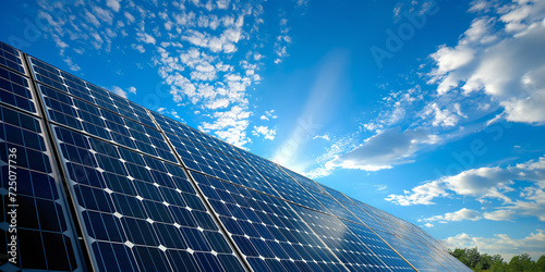 Solar panels, green energy