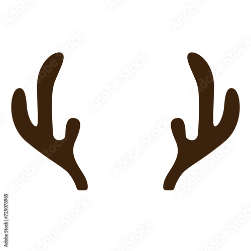 Flat deer horns