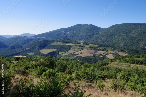 Rural landscape in the Baronnies in the South of France, in Europe