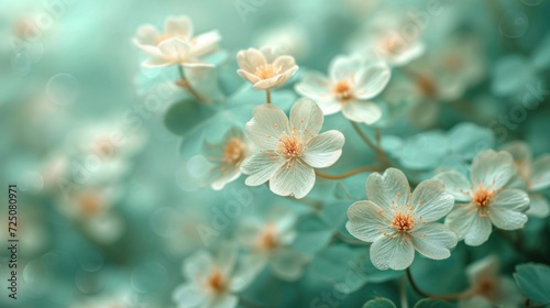  a close up of a bunch of flowers on a blurry background with a boke of flowers in the foreground.