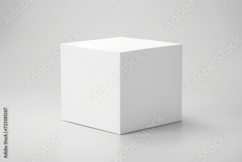 White box package isolated on white background. Generative AI photo