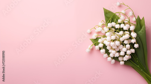 Kwiatowe różowe minimalistyczne tło na życzenia z okazji Dnia Kobiet, Dnia Matki, Dnia Babci, Urodzin czy pierwszego dnia wiosny. Szablon na baner lub mockup z gałązką przebiśniegów.  photo